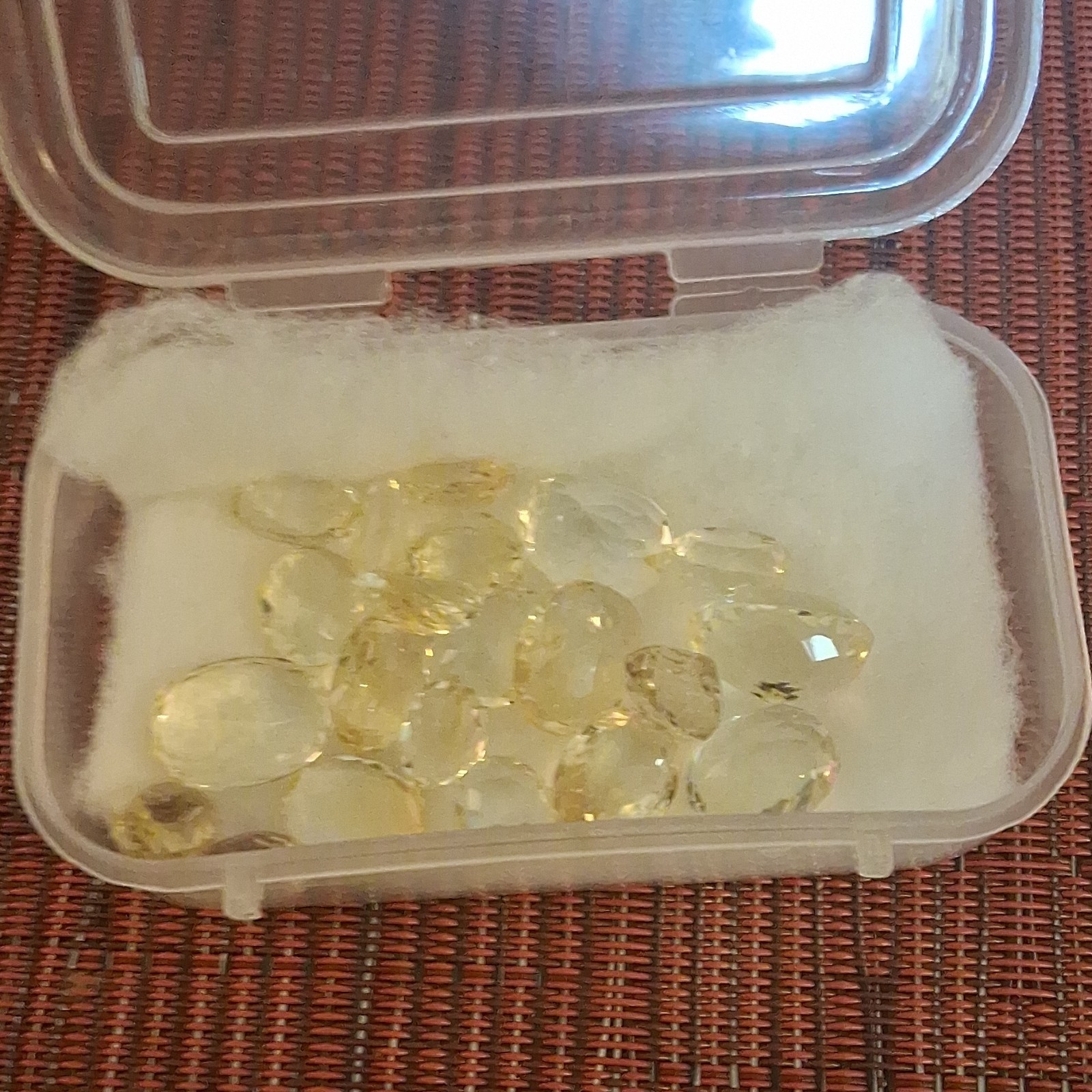 17 Oval Cut Transparent White Yellow Quartz Gemstones from India Loose Lot