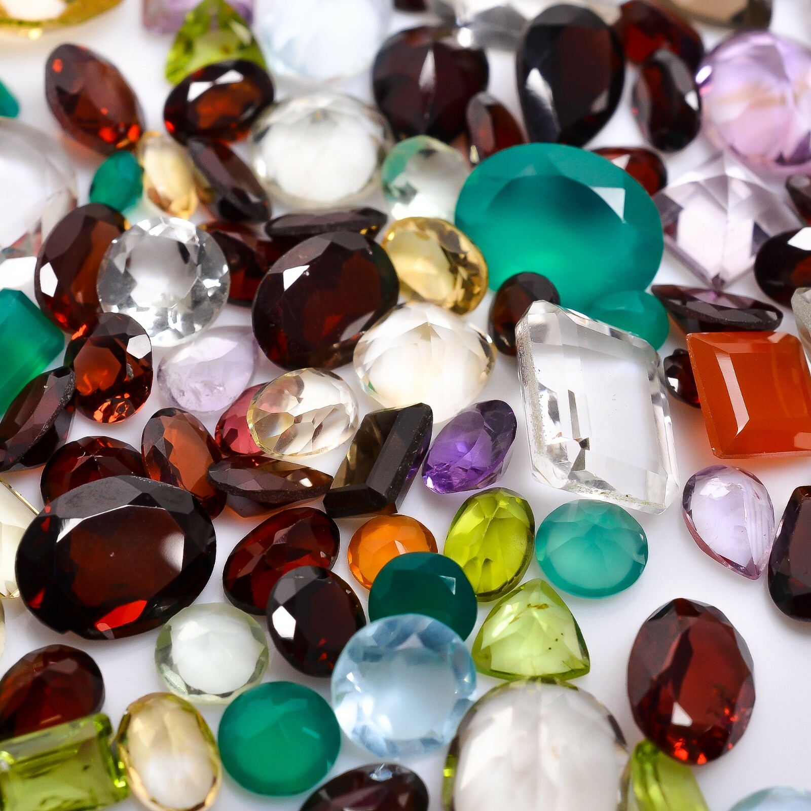 100 Cts. AAA+ Mixed Natural Loose Gemstone Mix Lot Wholesale For Jewelry Making