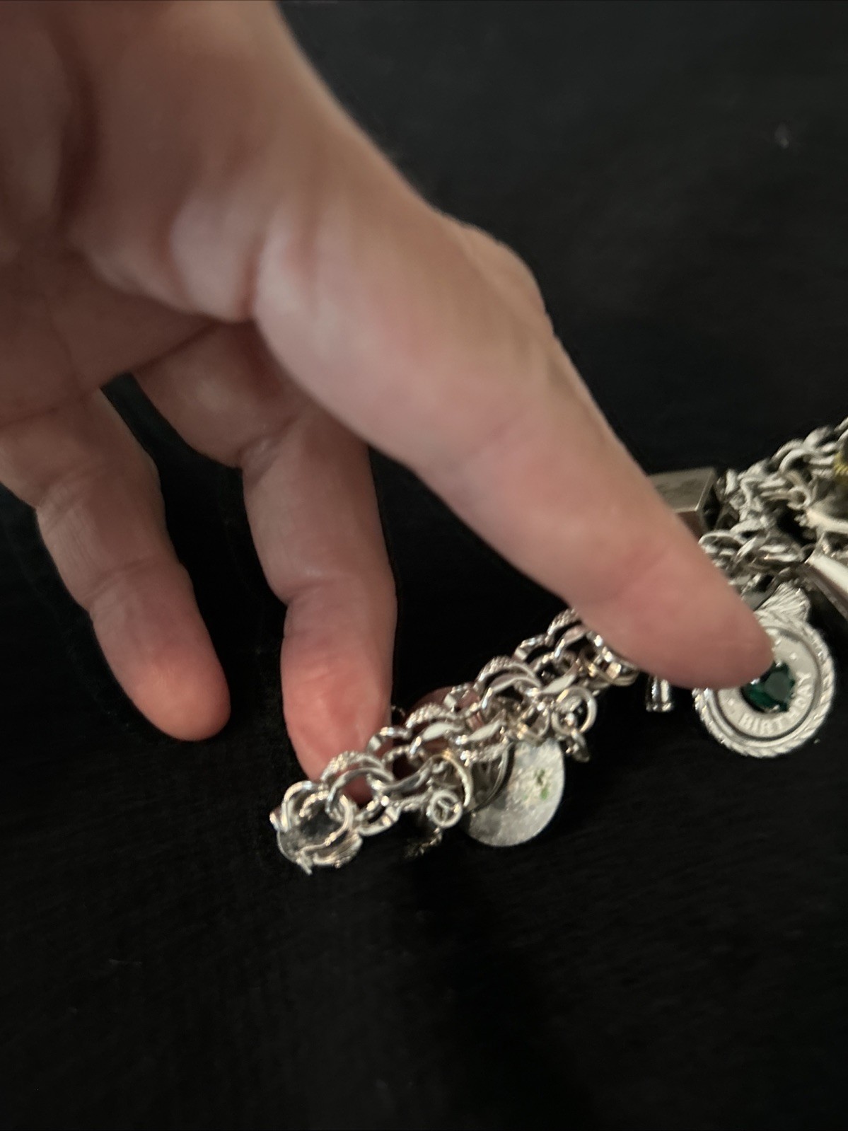Vintage Elco Sterling Silver Charm Bracelet w/ 21 Charms
