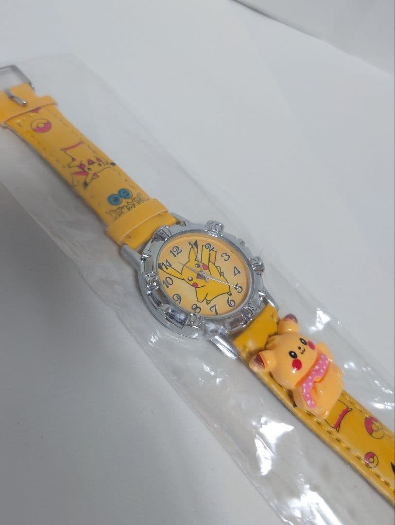 Pokemon Pikachu Watch Character Analog Yellow Rare Kids Cute Japan New Unopened