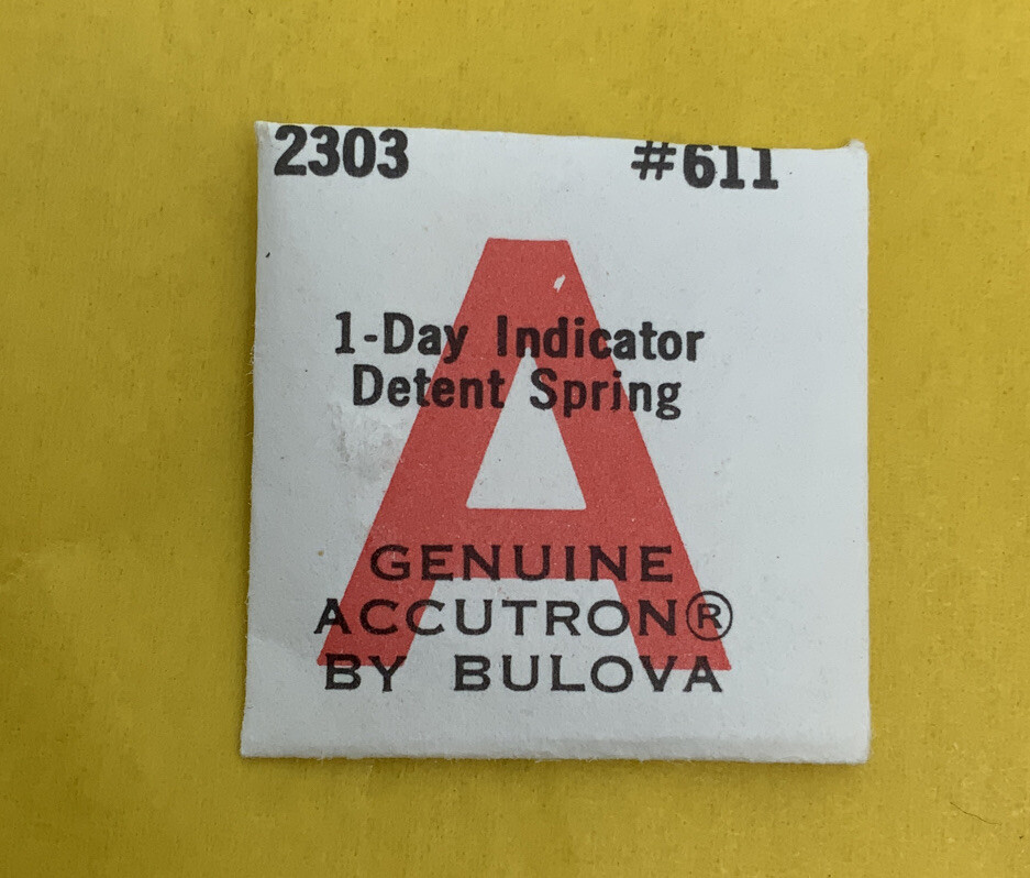 Vintage ORIGINAL Bulova Accutron 2303 Part 611 Day Indicator Detent Spring NOS