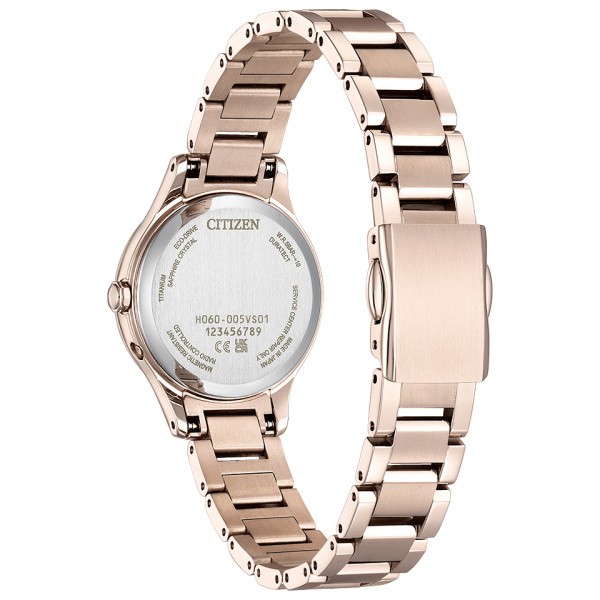 Citizen Xcrossee hikari collection ES9497 96A white dial wristwatch for ladies.
