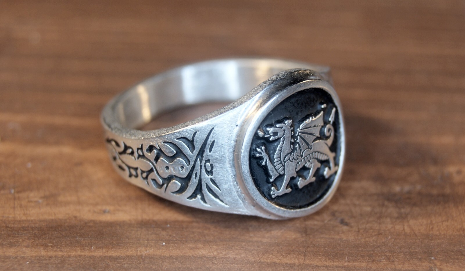 Welsh Dragon ring – Flag of Wales Dragon – Y Ddraig Goch – all sizes 7 to 14