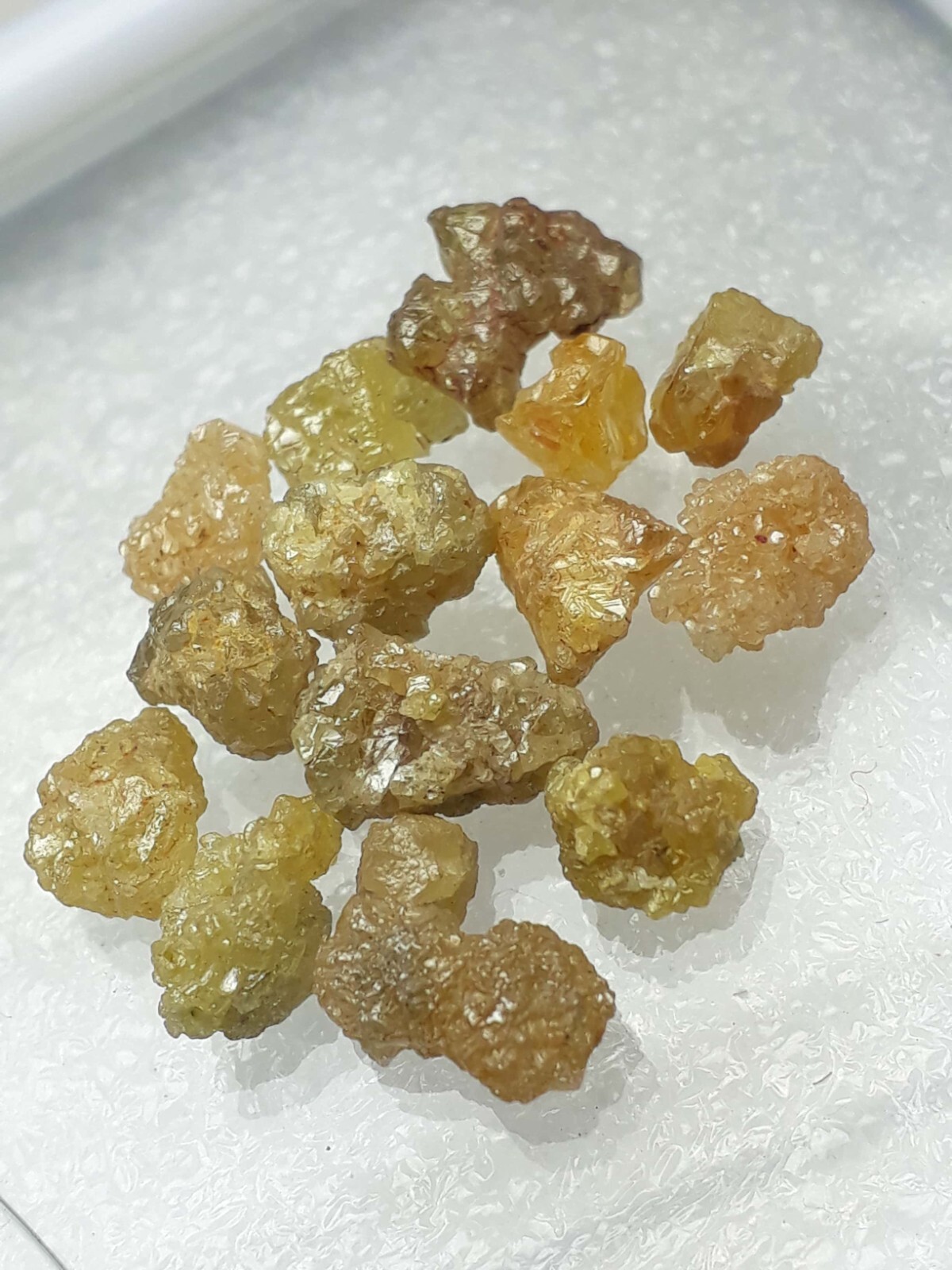 13.21 Ct, 15 Pcs Natural Orange Rough Diamonds,Uncut Diamond Lot,Raw Rough Stone