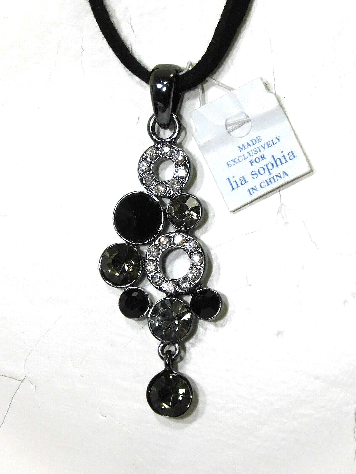 Beautiful Lia Sophia SEQUINE Pendant/Slide, Cut Crystals, Pendant Only-No Chain
