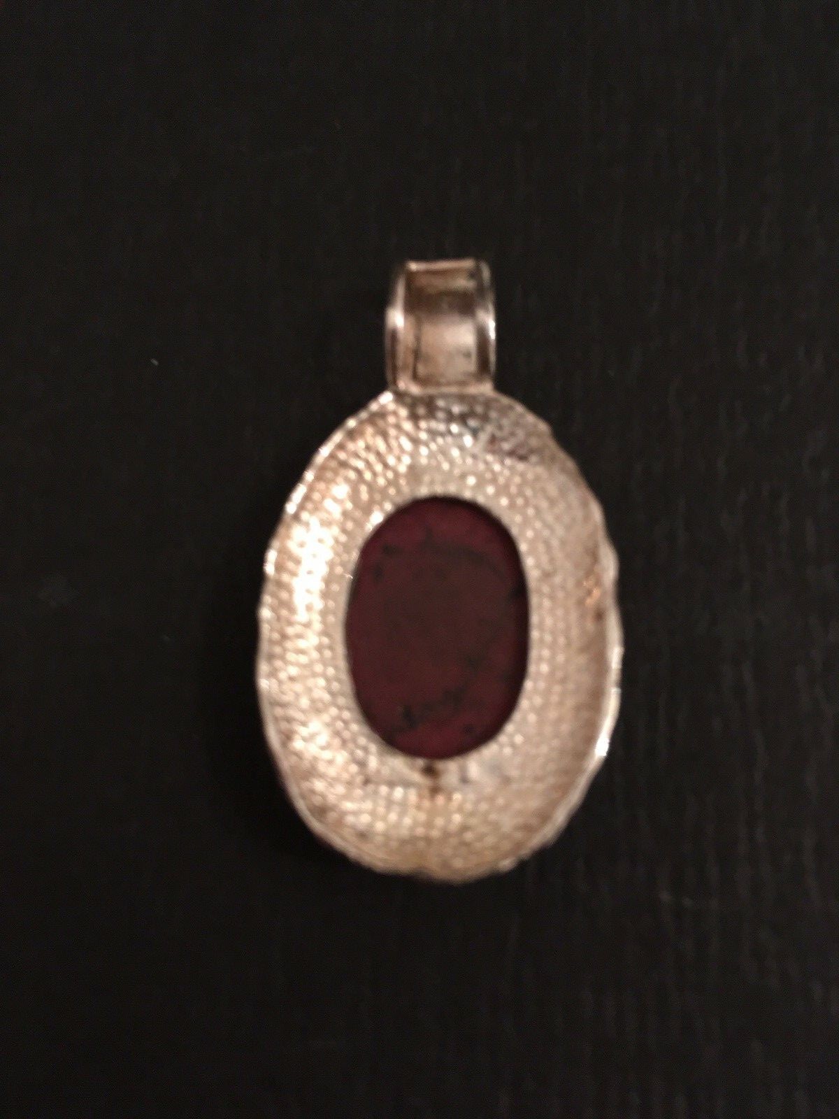 NWT Red Jasper Oval Pendant in Sterling Silver Genuine Natural Gemstone +Gif Box