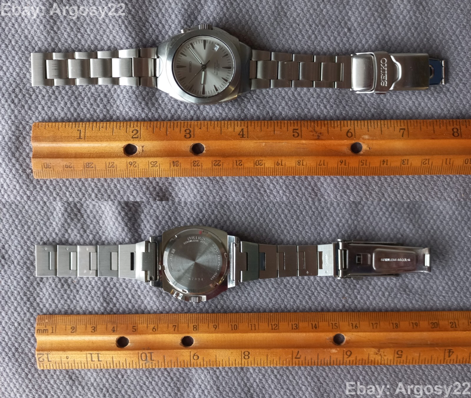 Seiko Kinetic SUS, 5M42 0E50, SCFW005, Silver dial, Restored