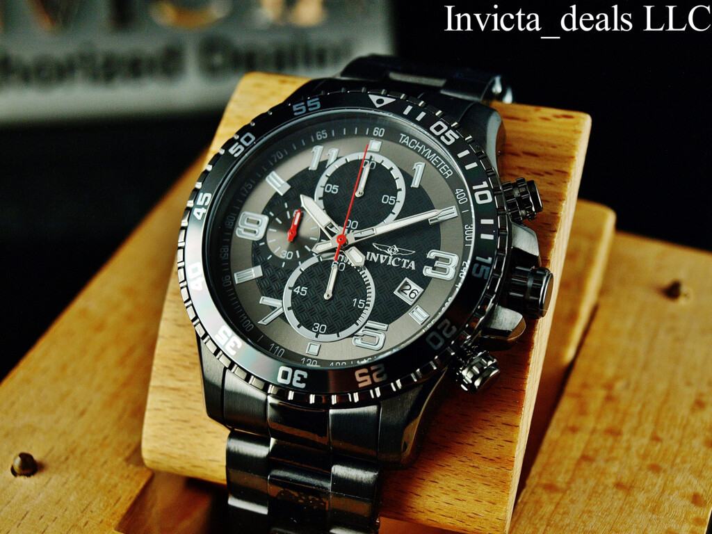 Invicta Men’s Specialty FLIGHT Chronograph Gunmetal Tone Stainless Steel Watch
