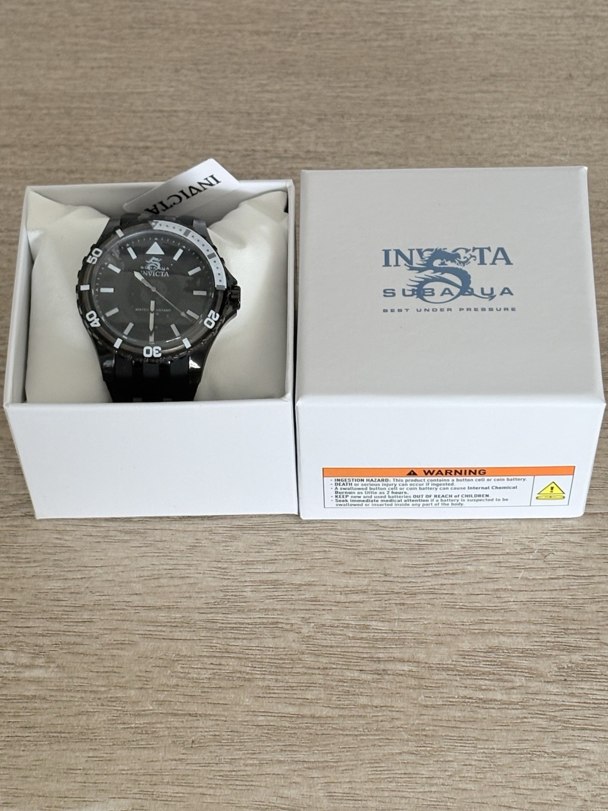 Invicta Subaqua 69447 ChromaMode 44mm Quartz Blk Dial Black/Gray Silicone Strap