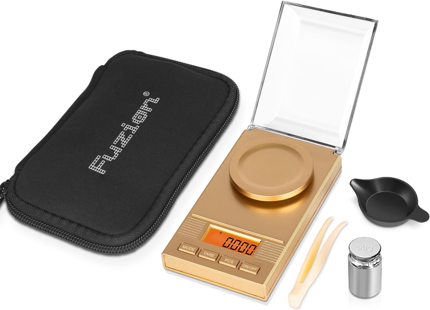 Fuzion Milligram Scale 50G/ 0.001G, Mg Scale, Jewelry Scale with LCD Backlit, Ta