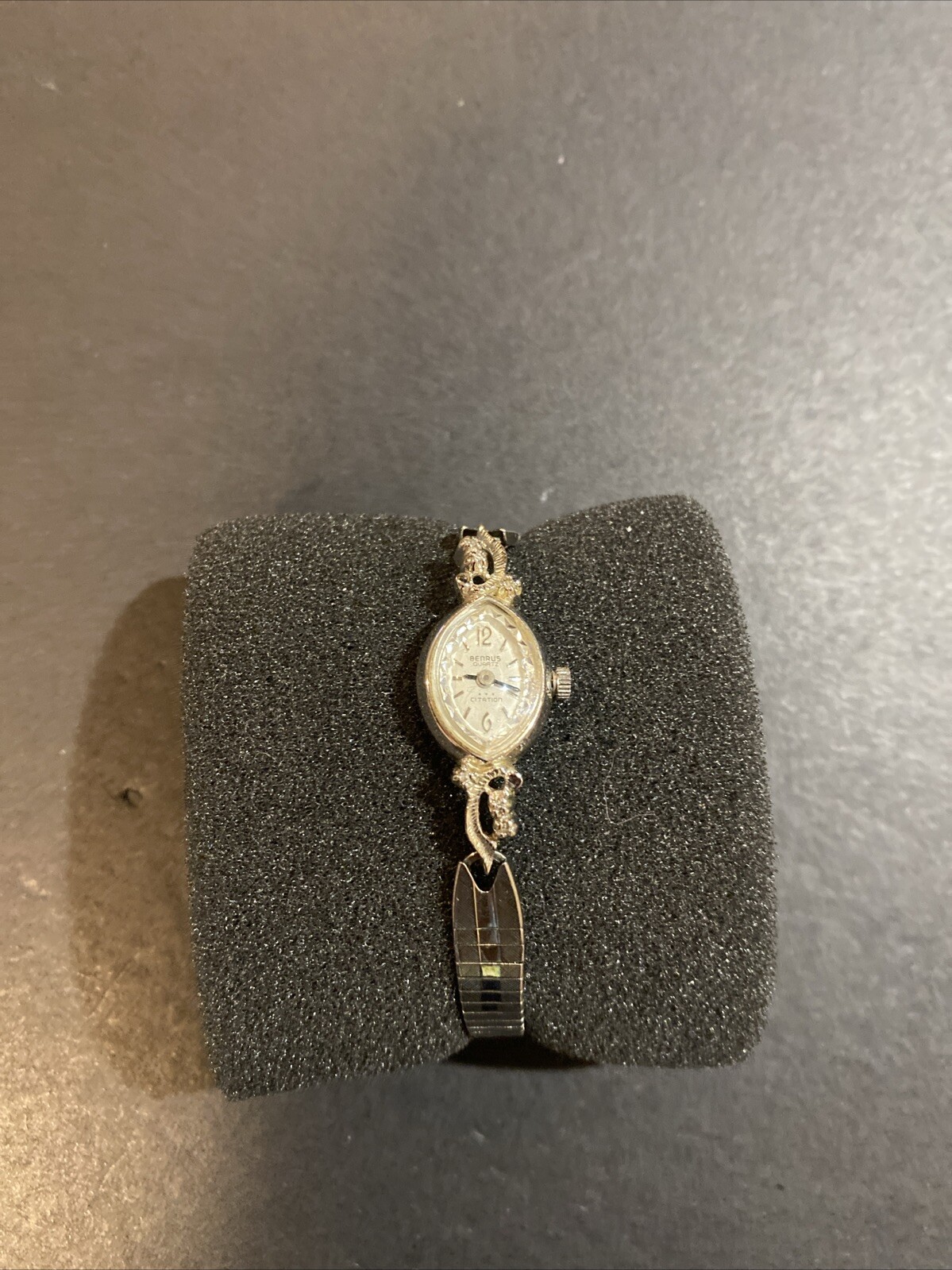 Vintage Benrus Diamond Quartz Ladies Watch