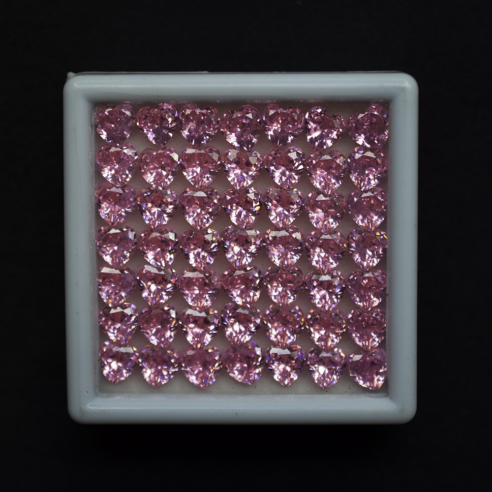 CERTIFIED 6×6 mm 12 Ct Pink Sapphire Heart Cut Lot NATURAL Rare Loose Gemstone