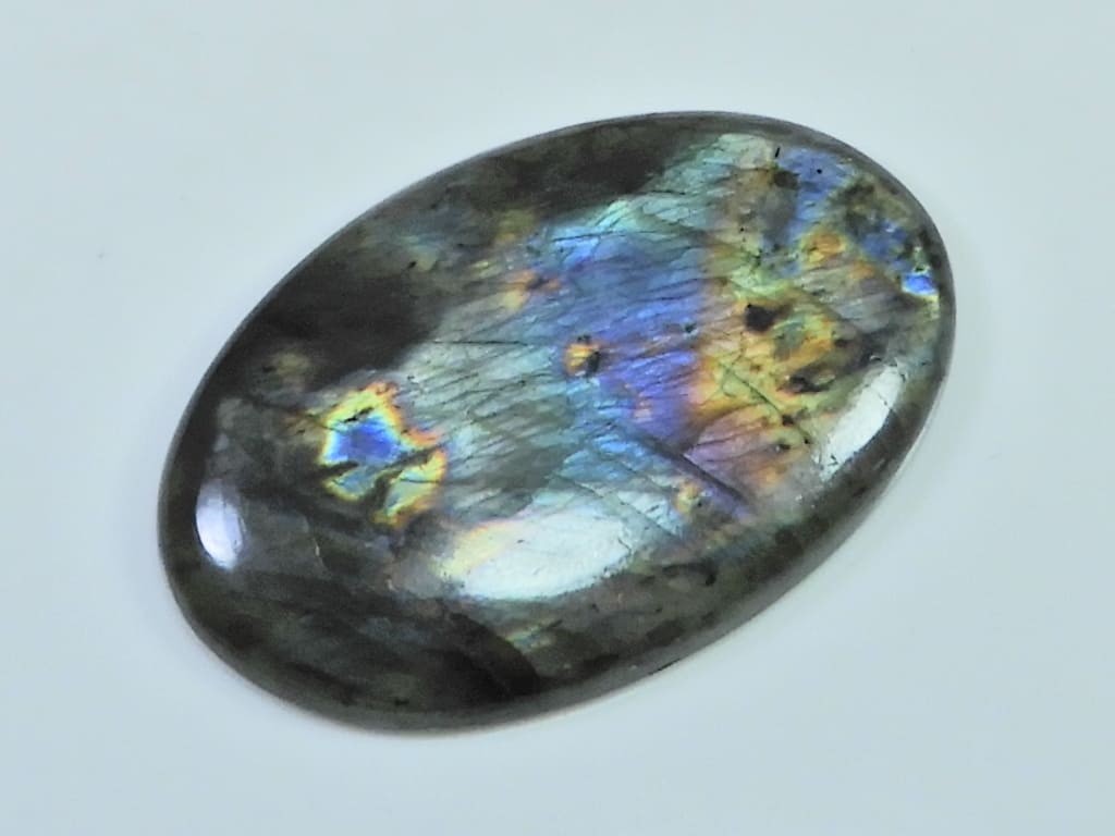 25X41X04MM Natural Purple Labradorite Spectrolite Oval Loose Gemstone 56Cts. I93