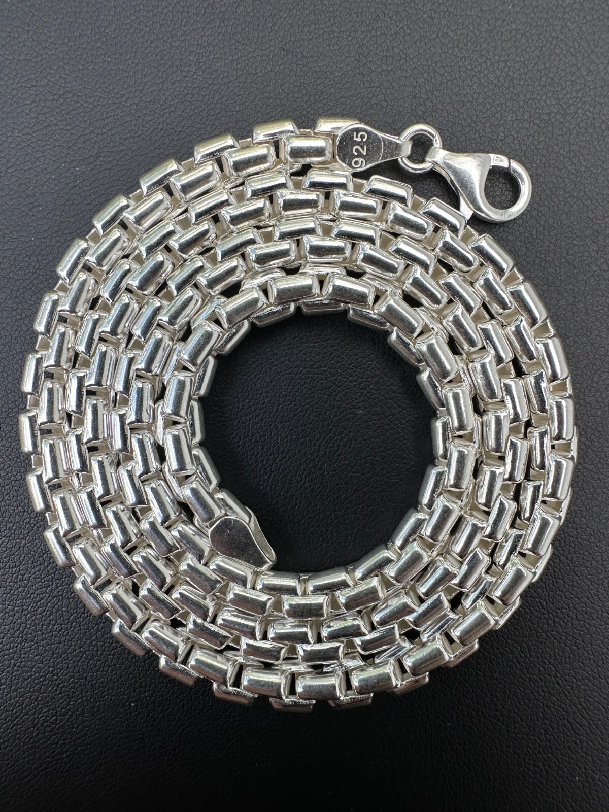 925 Sterling Silver 6mm Men’s Rounded Rolo Hermes Link Chain Necklace Bracelet