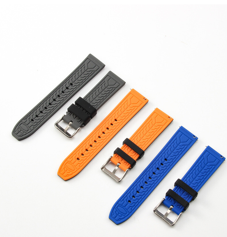 High Quality Rubber Silicone Watch Strap Men’s Waterproof Wristband 20 22 24mm