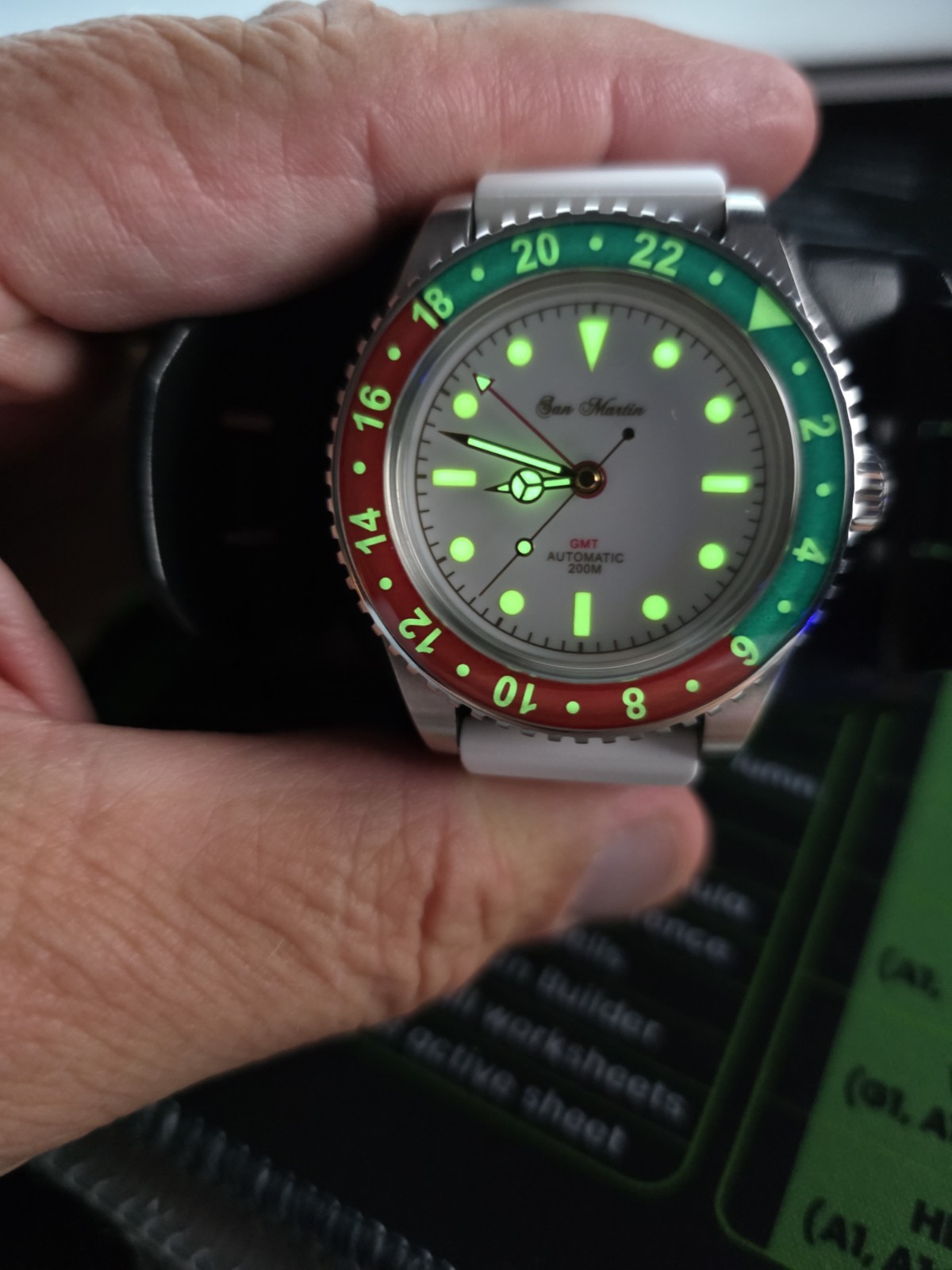 San Martin Retro 6542 Dive Men Watches 6460 Automatic Mechanical GMT Watch