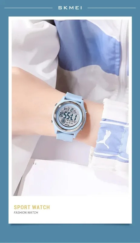 Waterproof Shockproof Sport Countdown Digital Wristwatch Women Stopwatch