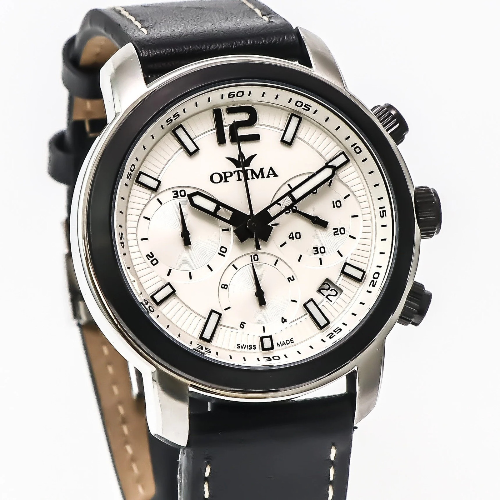 Optima – Swiss Chronograph – OSC399-SBL-1 Swiss quartz chronograph. 45 mm