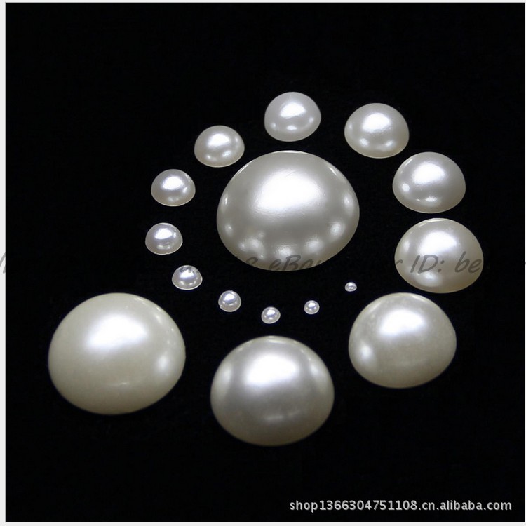 Half Pearl Round Bead Flat Back Scrapbook suitable for craft Flat Back 2-8mm DIY