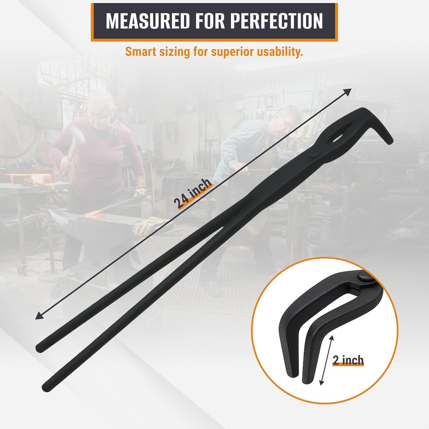 24″ Graphite Hinged Tongs Foundry Crucibles Melting Casting Gold Silver Copper