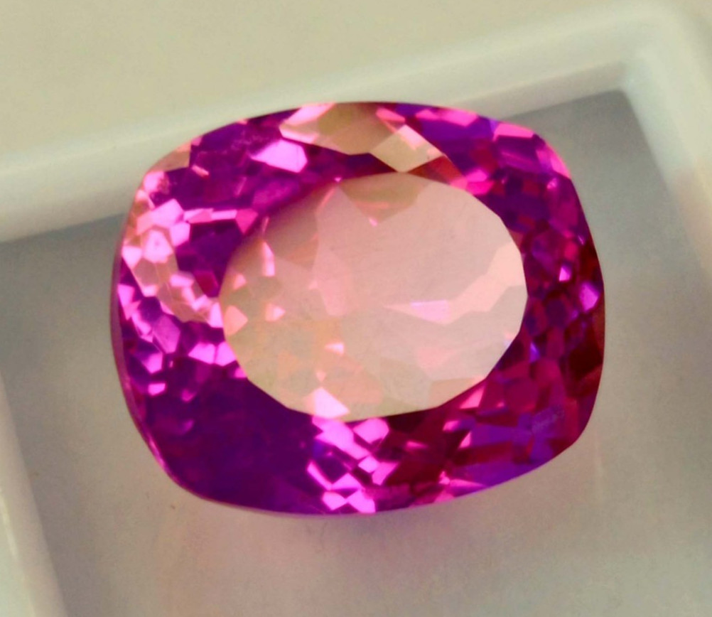 Natural Pink Sapphire 14-16 Ct Cushion Cut Certified Loose Gemstone RK288