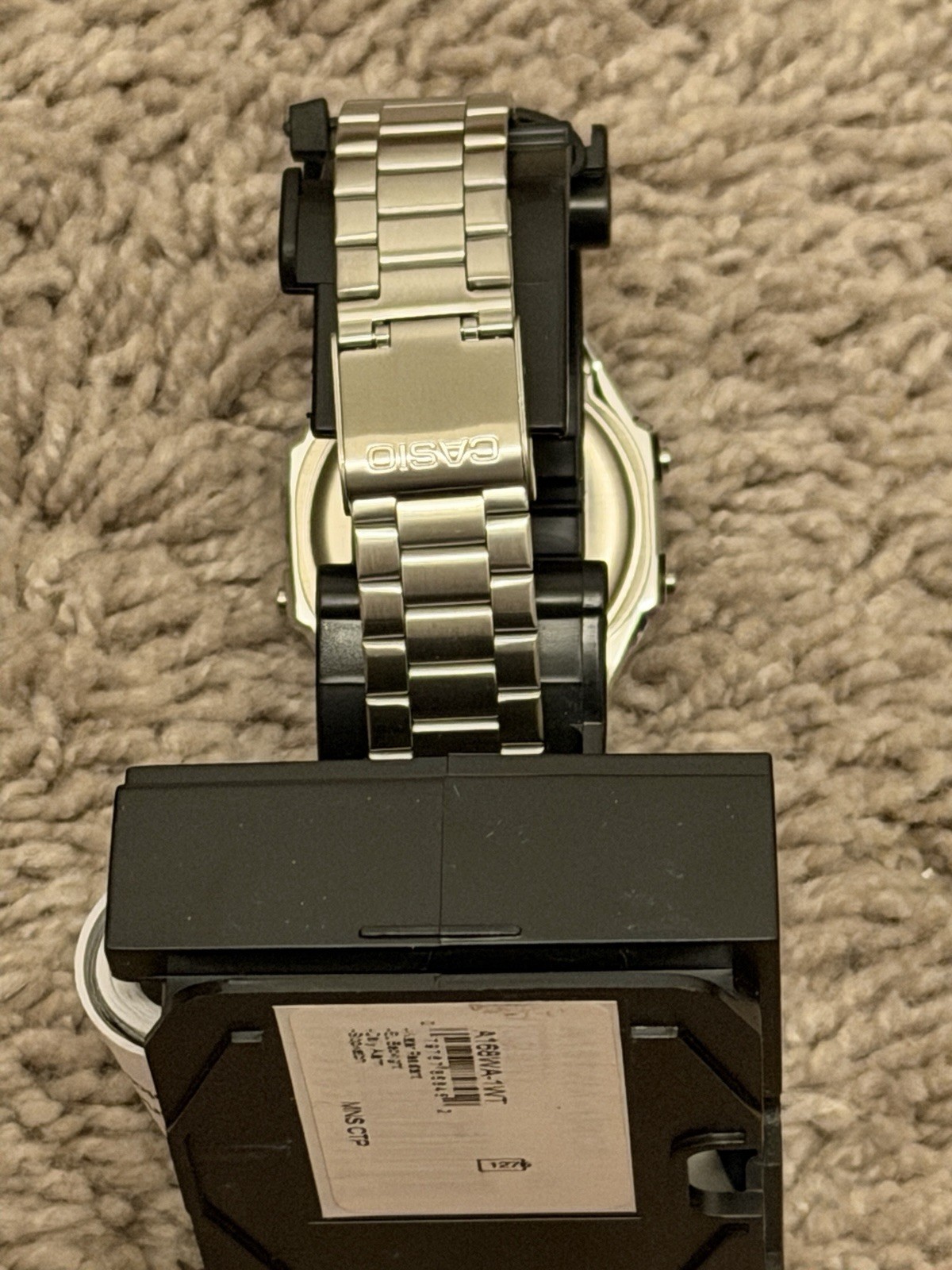 Casio A168WA-1WT Classic Digital Watch Silver Stainless Steel Illuminator NEW