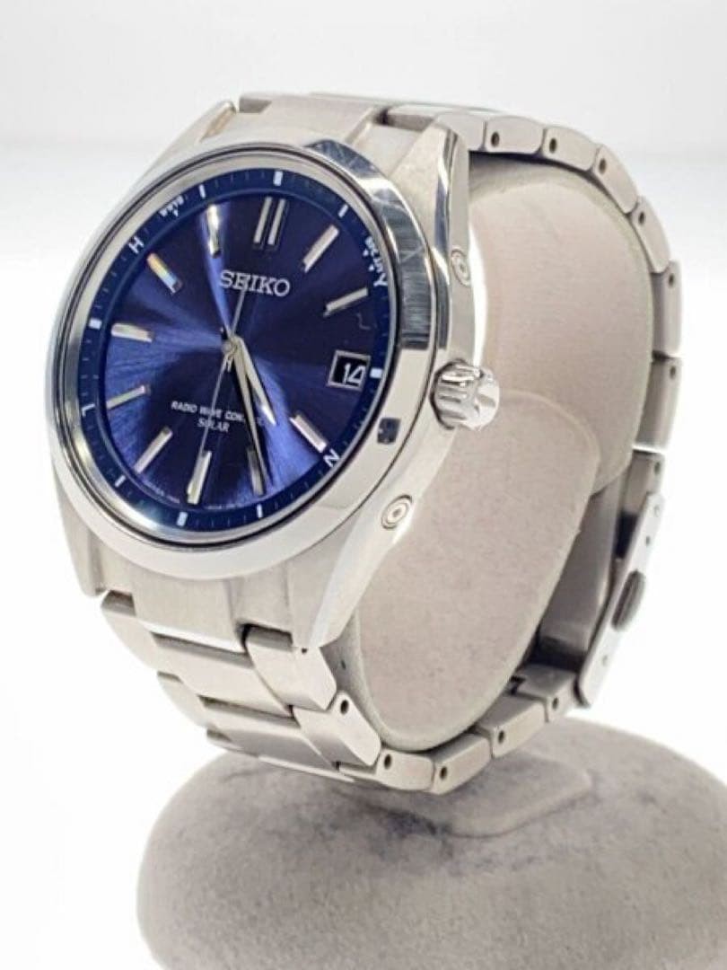 Radio Solar Excellent Condition Seiko Brightz Navy Titanium 7B24 0BH0