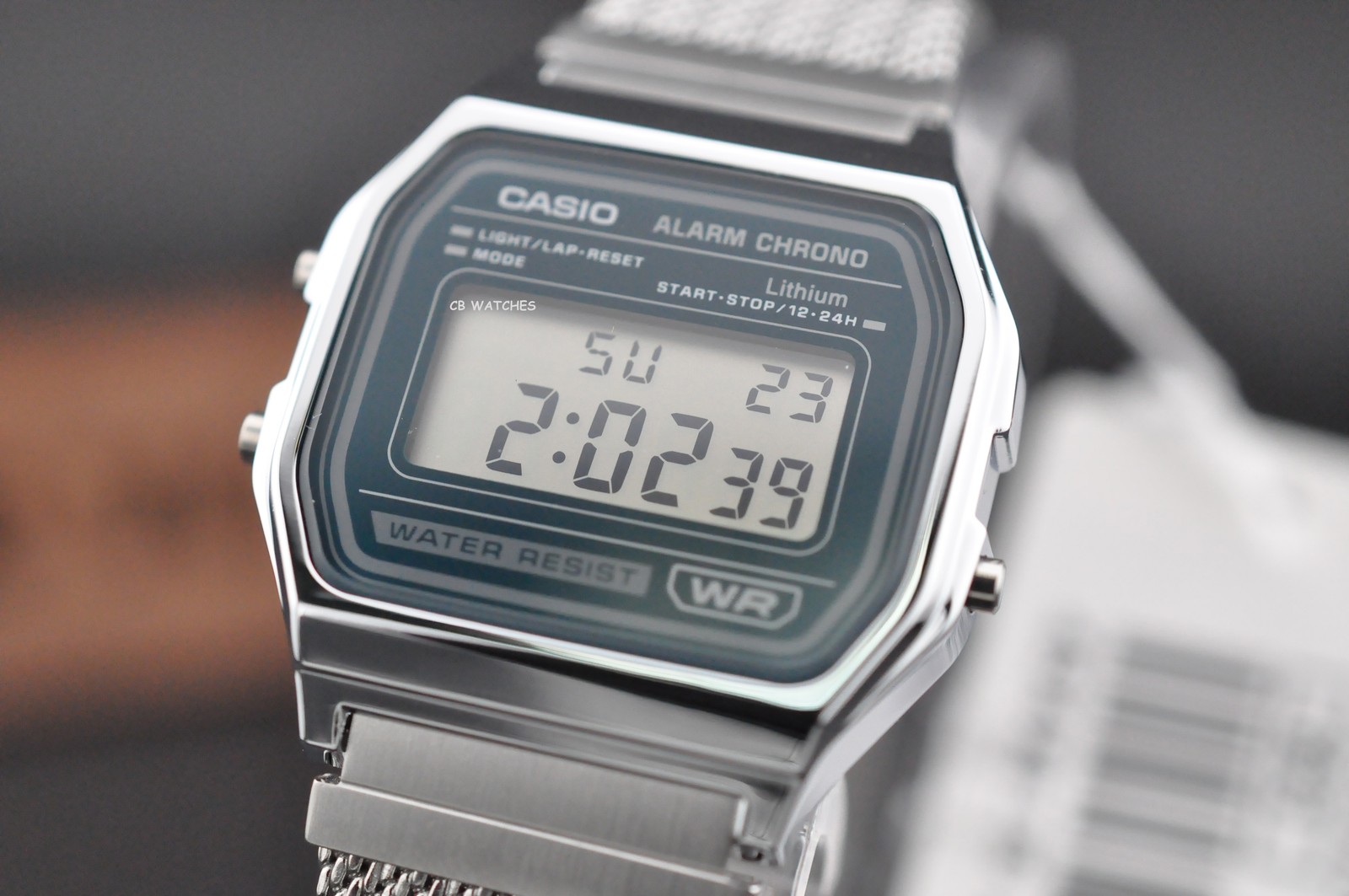 Casio Vintage Series A158WEM-3 Stainless Steel 33mm Silver Dial Mesh Men’s Watch
