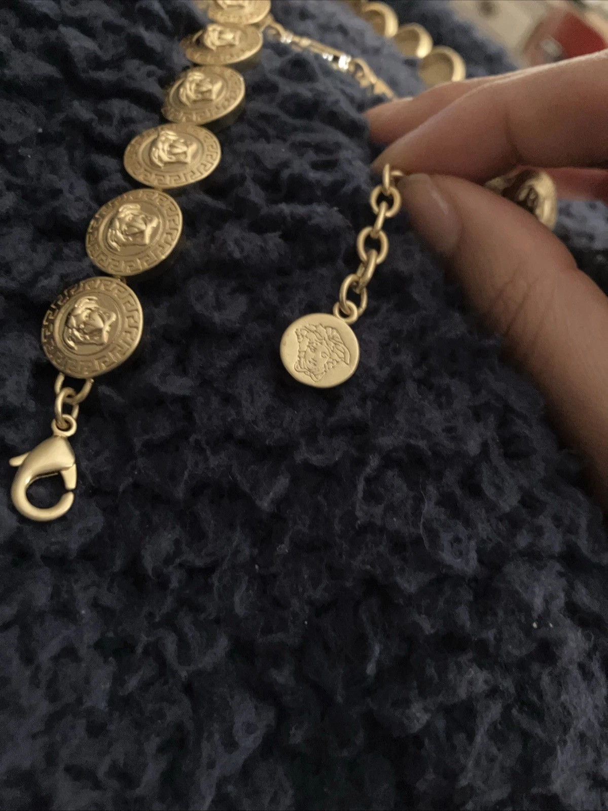 Versace Necklace Greca Signature Gold Choker Greek Key Medusa