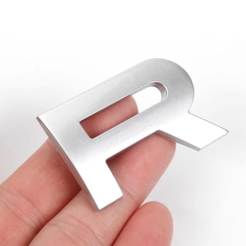3D Raised Front Head ABS Letter Decal Emblem Tailgate Letters Rear Matte silver