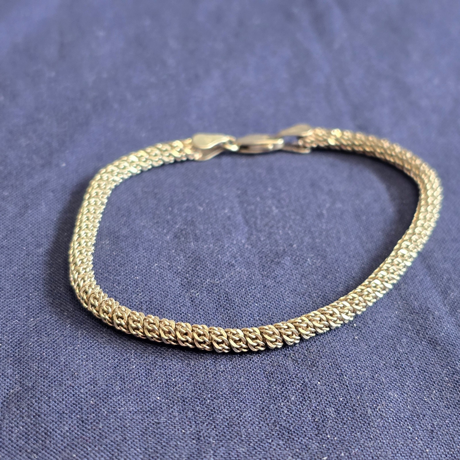 Sterling Silver Bracelet 7.71g Fine Jewelry 7.5″ Unique Chain Lobster Clasp