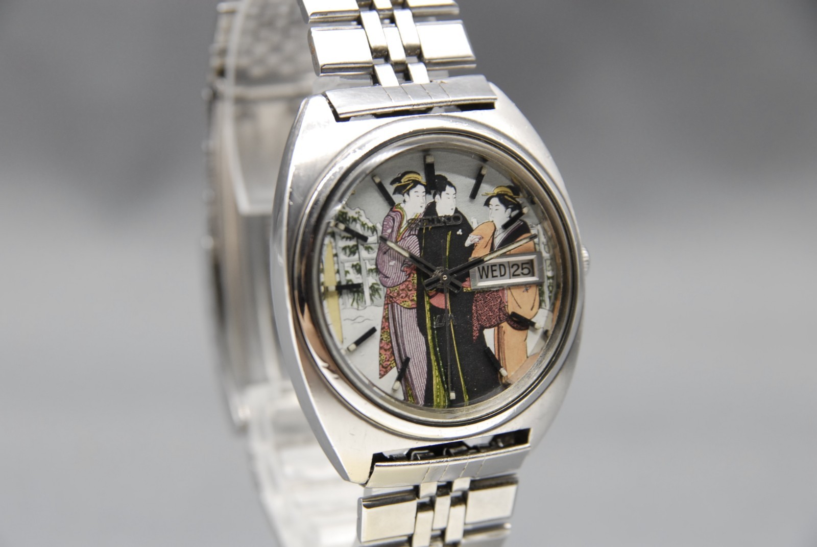 1970y SERVICED [EXC+5]Vintage SEIKO Lord Matic 5606-7140 LM 36mm UKIYOE AT Watch