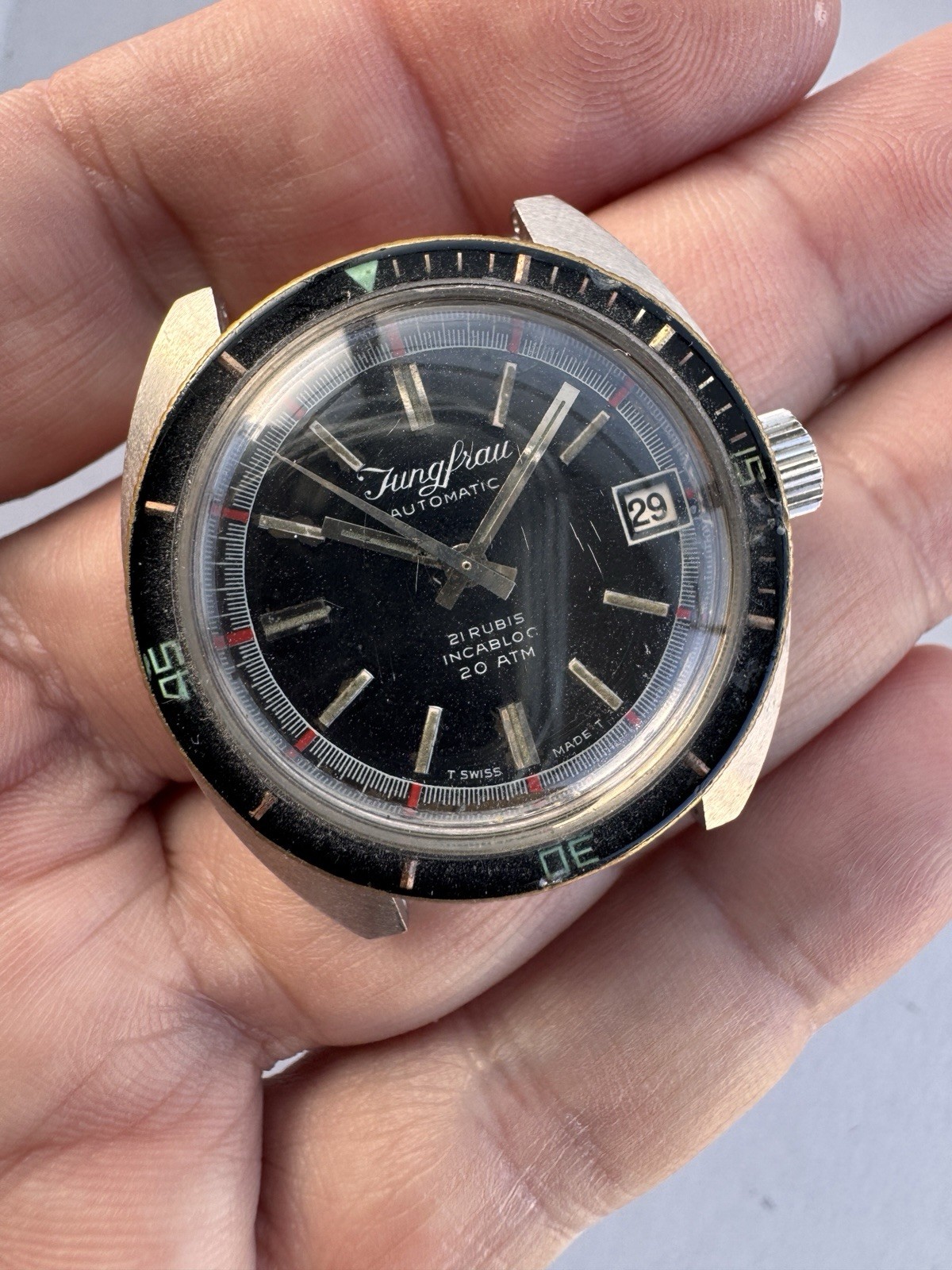 Diver Virgin Automatic 20 ATM Sub Vintage Bakelite Bezel Rare