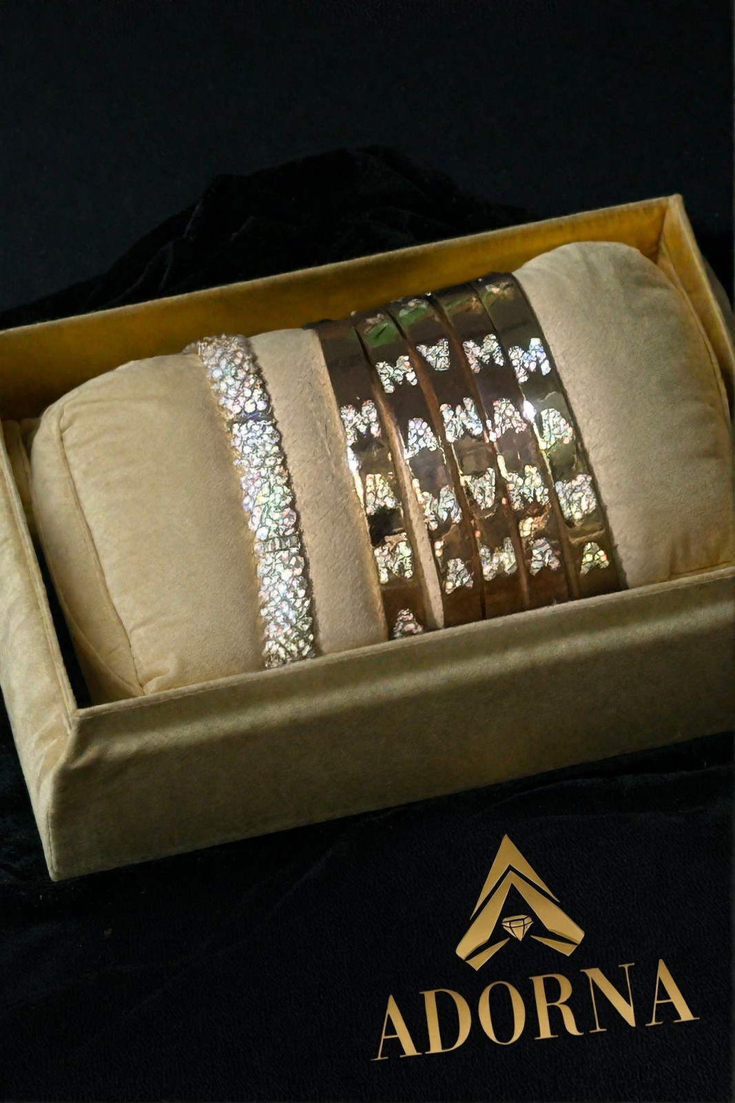 MAMA Bangle 14K (or 18k upon request) Yellow Gold Pave Letter Diamond Bracelet