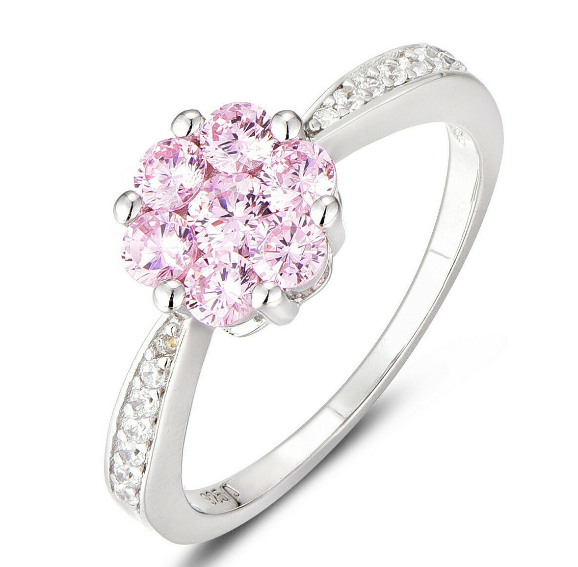 Pink Sapphire 925 Sterling Silver CZ Engagement Ring Wedding Band Sz 3-15 SR5156