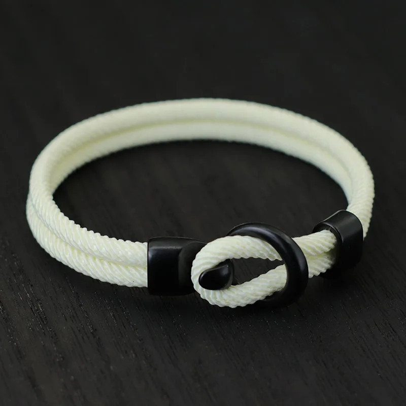 Fabric Rope Magnet Clasp Bracelet Men Outdoor Braided Milan Paracord Jewelry