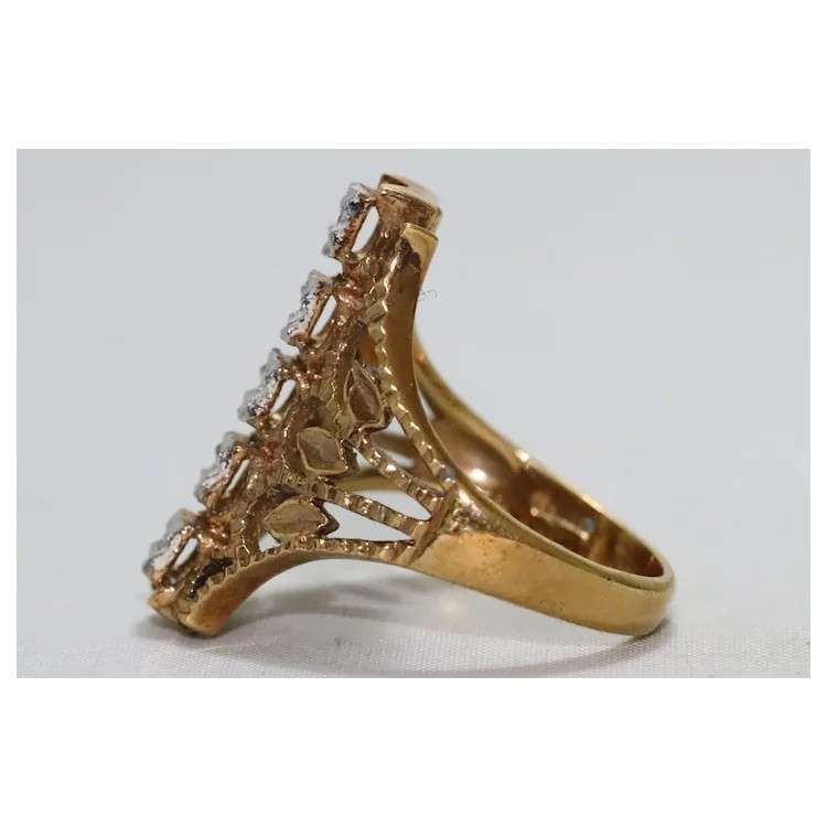 Vintage 14 KT Gold Overlay Sterling Silver Ring
