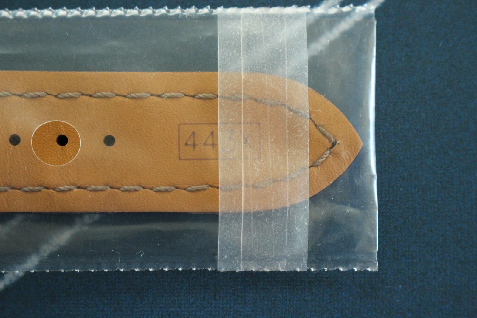 BREITLING 443X 24-20 BROWN DELUXE CALF TONGUE BUCKLE WATCH BAND WATCHBAND STRAP