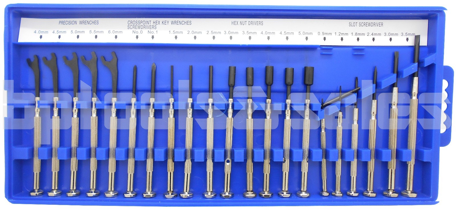 21pc PRECISION TOOL SET SCREW & NUT DRIVERS WRENCHES HEX KEY SLOT SCREWDRIVER