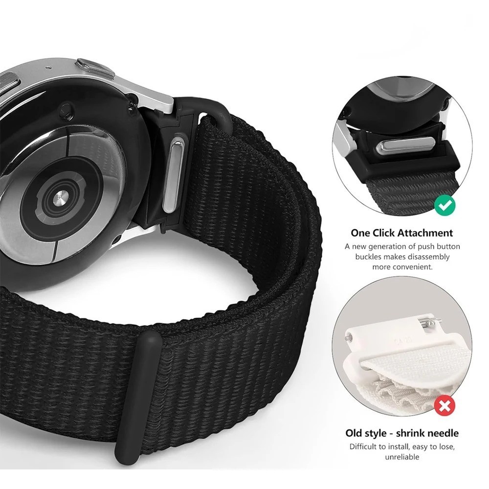 Band For Samsung Galaxy Watch 7/6/4/classic/5 pro 44mm 40mm Nylon sport bracelet