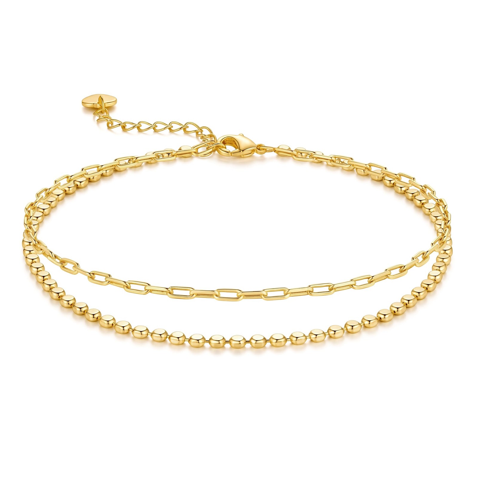 Biipogn Anklets for Women Gold Ankle Bracelets for Women 14K Gold Anklets for…