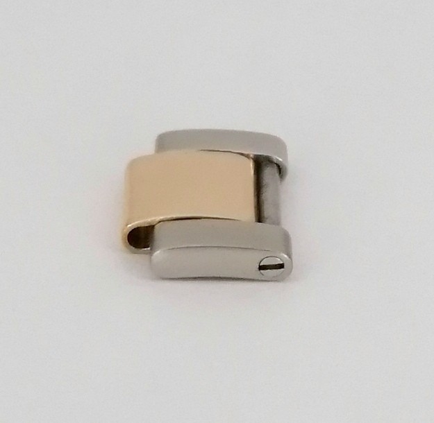 Rolex two tone rose Gold Stainless Steel link bracelet 15mm (one piece) Genuine