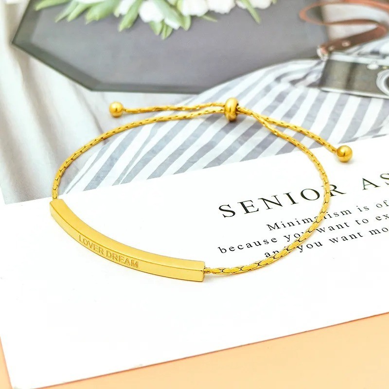 Titanium Steel Slider Chain Bracelet For Women In New Style and design