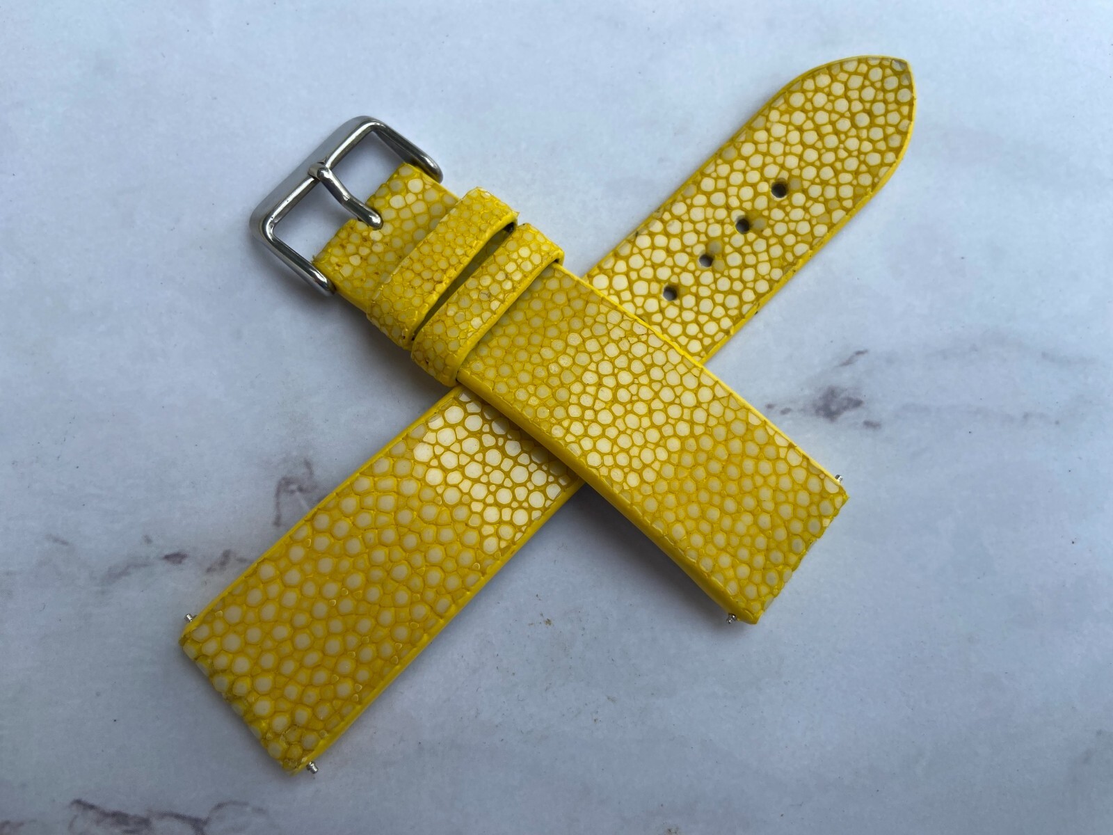 Yellow Stingray Watch Strap Band 14mm 16mm 18mm 19mm 20mm 21mm 22mm 24mm 26mm