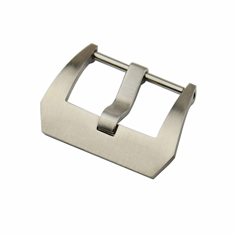 18 20 22 24 26mm Silver Brushed Polished Watch Strap Band Screw-in Buckle