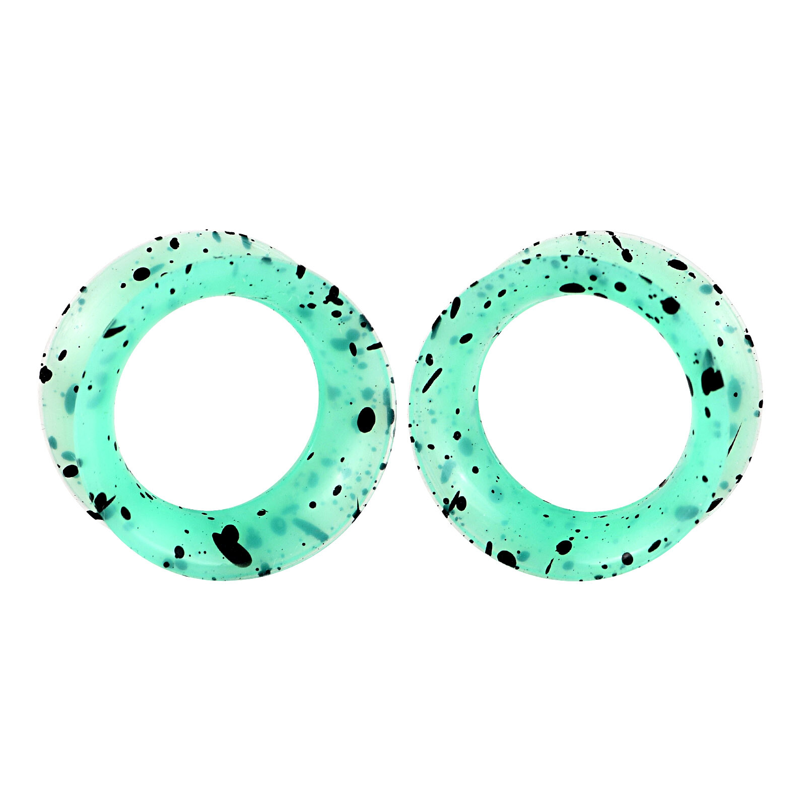 2 Pcs Silicone Flexible Ear Gauges Plugs Expander Double-Flared Flesh Tunnels
