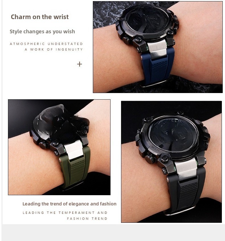 Waterproof Rubber Watch Strap for Casio G-SHOCK MTG-B3000 Metal Tough Series