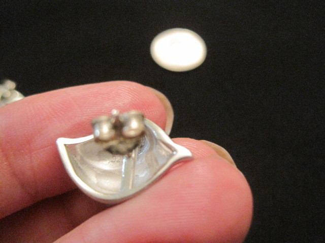 925 Sterling Silver Cubic Zirconia Earrings ~ Weighs 5.59 Grams