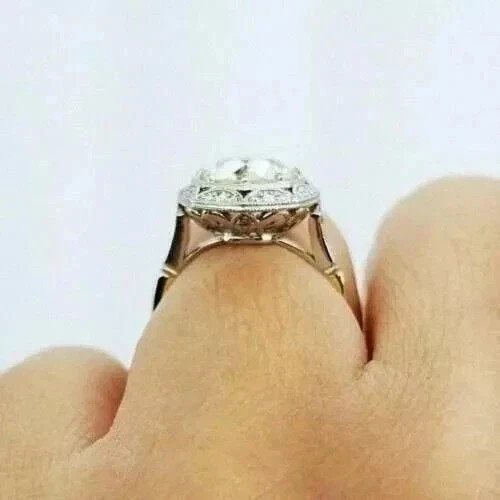 4.80 Ct Round Cut Lab Created Diamond Wedding Ring 14K Yellow Gold