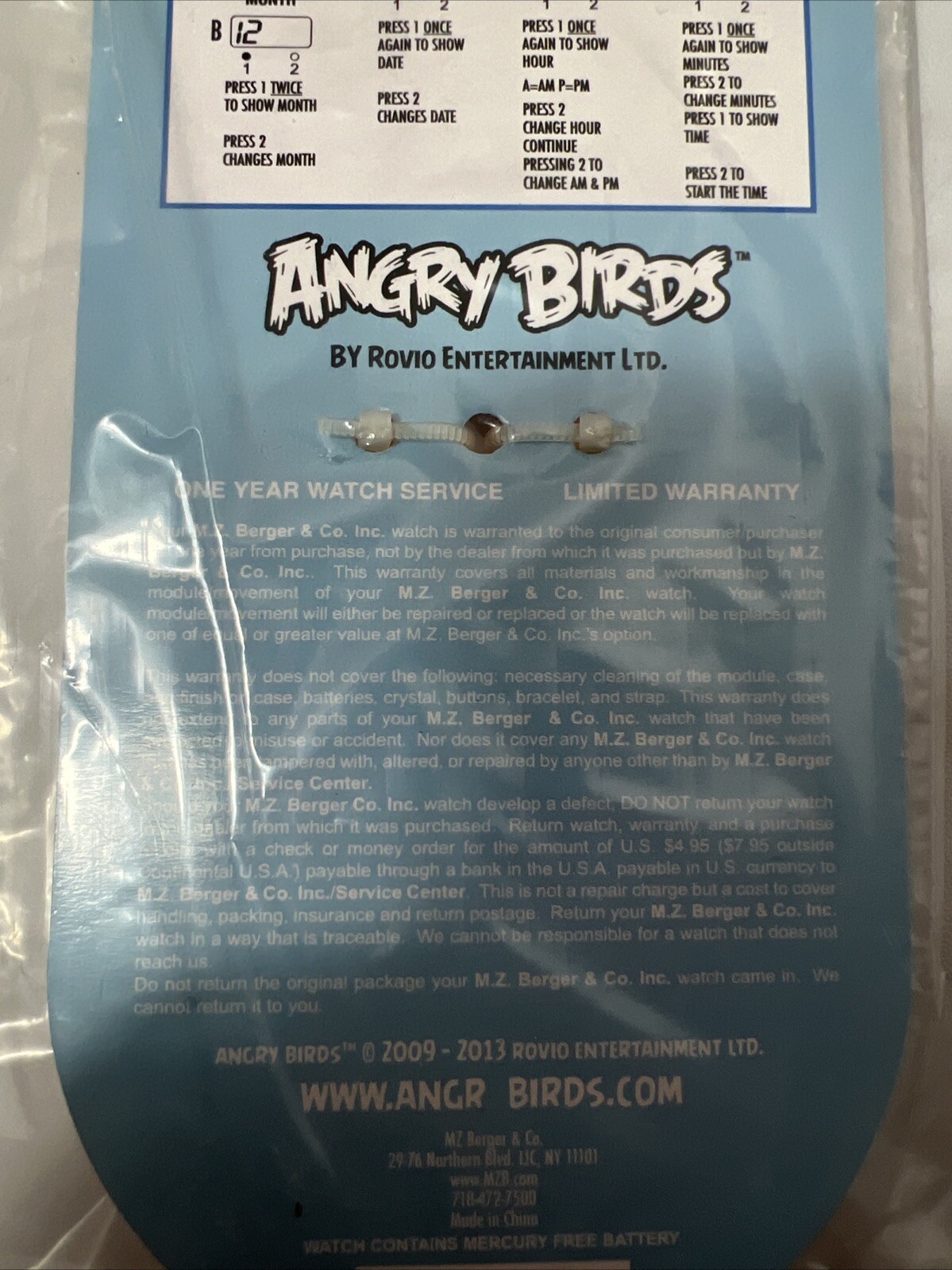 Angry Birds Bendable Wrist Wrap LCD Watch Sealed New 2013 – Vintage